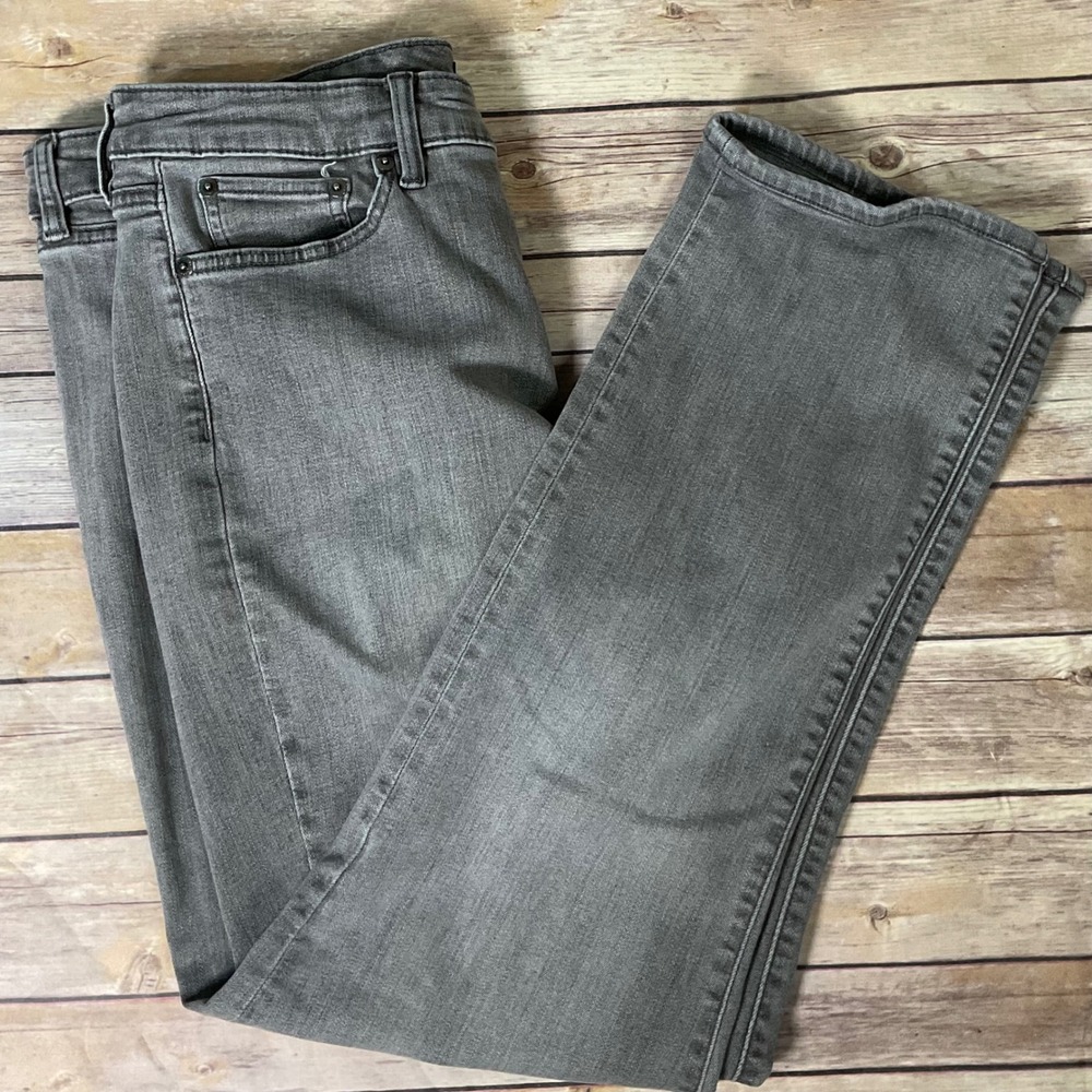 Lauren Ralph Lauren Premier Straight Curvy Grey Jeans Size 14 Womens High Rise